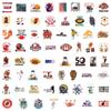 60 New SuperBowl Graffiti Stickers Decorative Notebook Guitar Personalized Waterproof Stickers