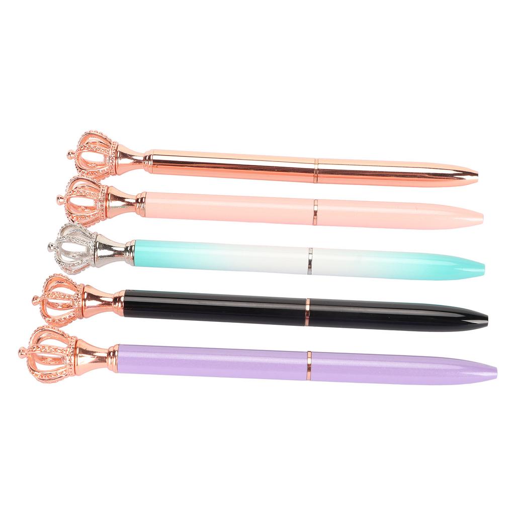 5 шт. шариковая ручка с гальваническим покрытием разных цветов с короной сверху сменный стержень гелевая ручка для учебы