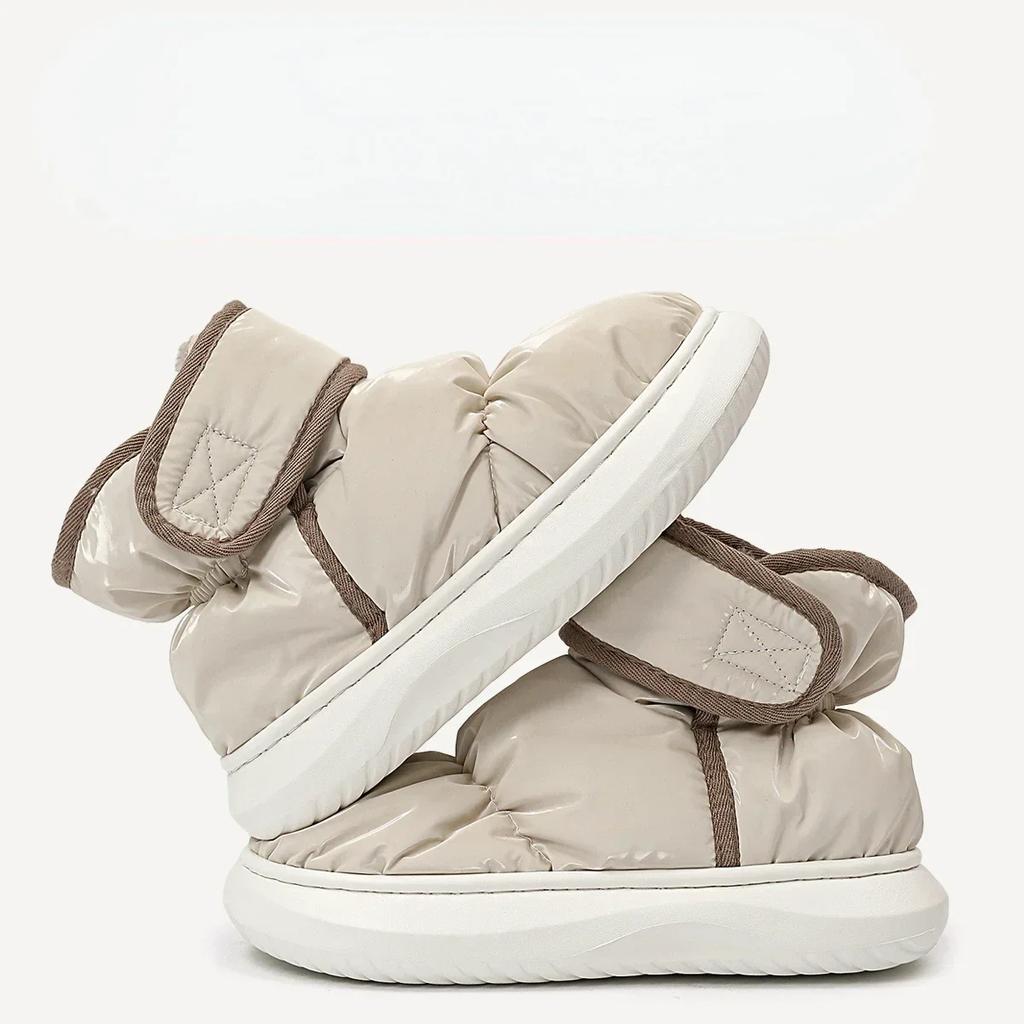 Fashion Winter Warm Thicken Plush Waterproof Snow Boots Women Non Slip Thick Bottom Cotton Padded Ankle Boots Outdoor Woman Shoes 2024