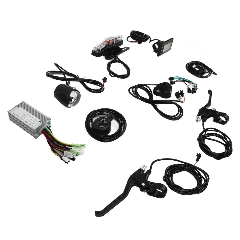 Electric Bike Conversion Kit 36V 48V Universal 17A Controller GD01 Panel Thumb Throttle Light Kit