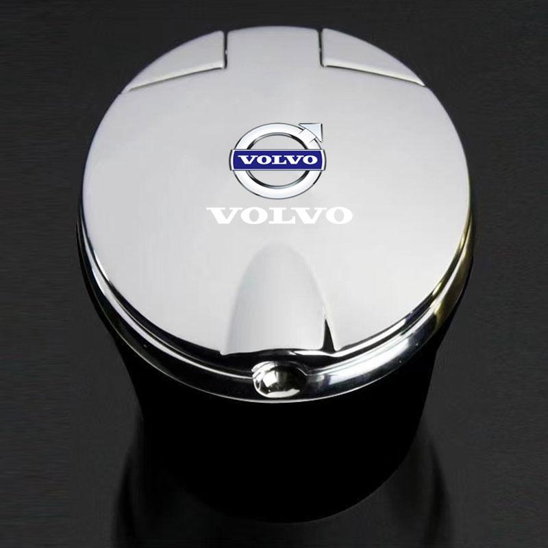 AALC1 Car Ashtray Car Garbag Can with Led Light with Cover Multi-function Car Supplie For Volvo xc60 xc90 v40 v60 v50 s60 Accessories