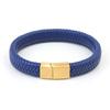 High Quality Multicolor Orange Leather Bracelet Stainless Steel Magnetic buckle Stain Genuine Braided Leather Men Bracelet