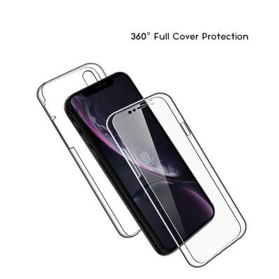 Чехол для iPhone 15 Pro 360° Clear Anti-Fall Phone Case - TPU Acrylic PC для Apple 14 Pro