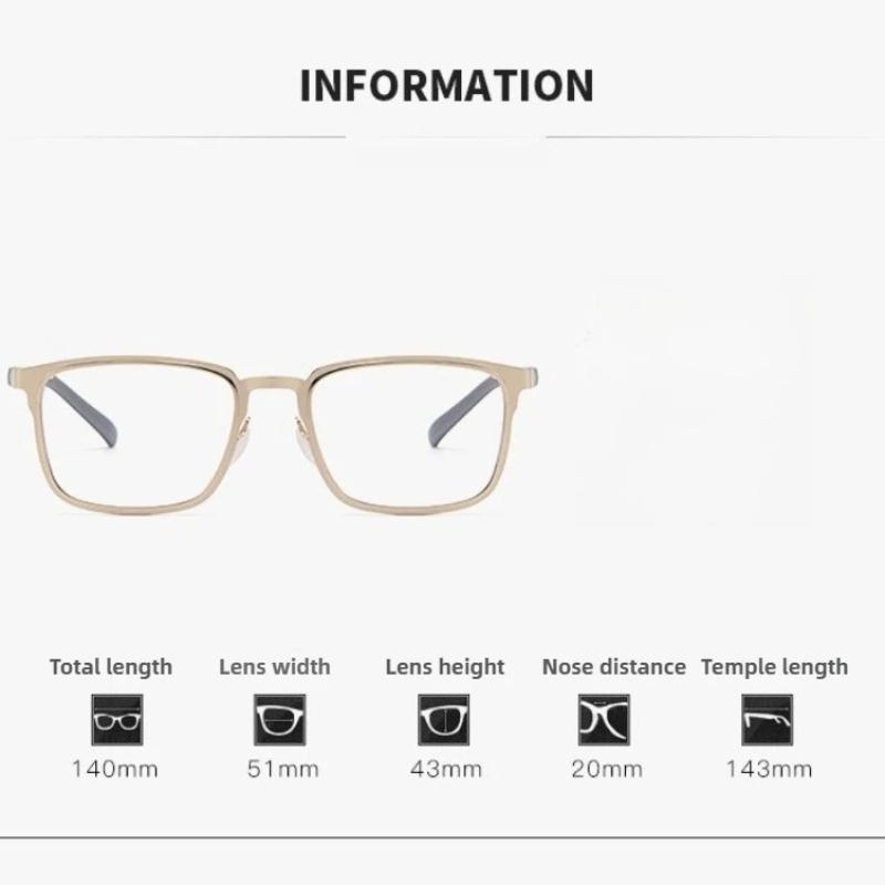Classic Business Style Photochromic Myopia Glasses Ultra-Lightweight  Temples For Men And Women Full-Frame Eyeglasses