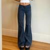 American Retro Style Simple Solid Color Low-waist Casual Jeans Temperament All-match Slim Straight Trousers