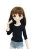 [Petite Marie] Круглая футболка с 5 рукавами, совместимая с MDD, черная, для кукол 40 см (БЖД) [Петит Мари] [№ 0041]