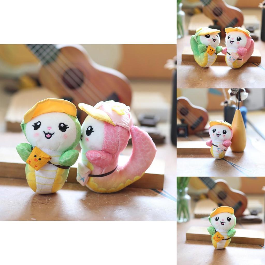 Adorable Cute Baby Dragon Plush Toy Keychain Soft Short Plush Stuffed Snake Doll