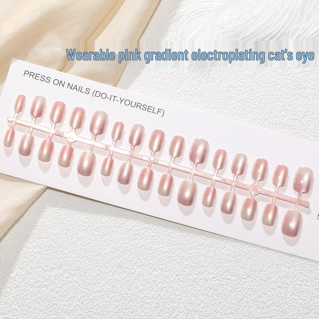 Румяна для ногтей с позолотой «кошачий глаз» — набор из 30 предметов, ручная работа, готовые к использованию размеры XS/S/M