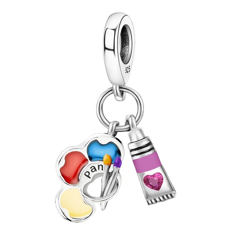 Медь Сладкий Пончик Розовый Автомобиль Жизнь Путешествия Шармы Бусина Сделай Сам Браслет Браслет Изготовление Подарок Высокое Качество Изысканные Ювелирные Изделия