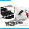 2PCS Hood Vents for Cars, Car Exterior Hood Side Air Intake Flow Vent, Car Hood Scoop Air Vent, Shark Gills Outlet Decorative Trim Sticker Vent