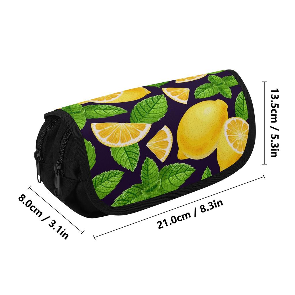 Pen Case Simple Design Wear Resistant Polyester High Capacity with Double Storage Sections for School Office Supplies for Students