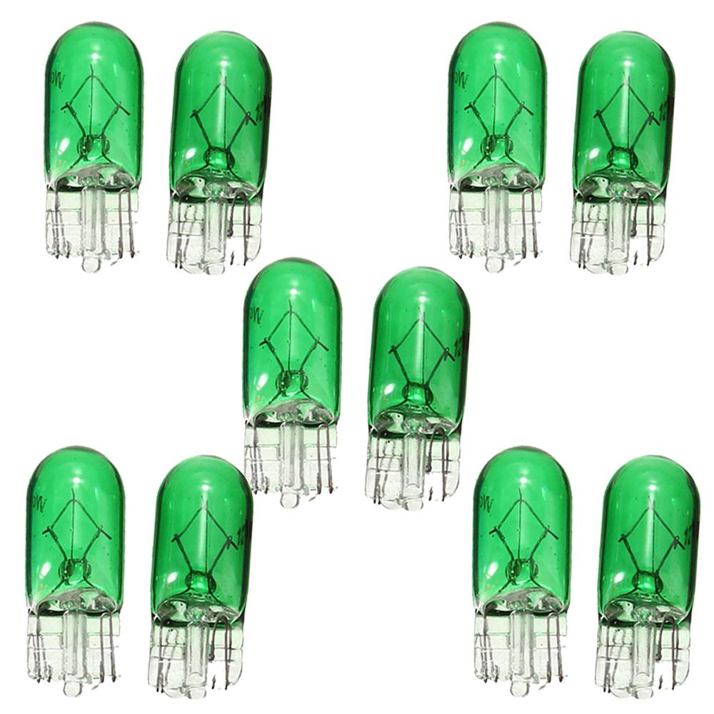 10Pcs T10 501 3W Wedge Interior Car Auto Side Light Interior Dashboard Dash Panel Gauge Bulbs Colors Bright Replacement Bulbs 7