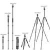 Concept Tripod Carbon Camera Tripod 8 Layer Carbon Fiber Total Height 172cm 4 Tiers Adjustable Monopod 30mm Ball Low Center of Gravity Head 25mm Pipe