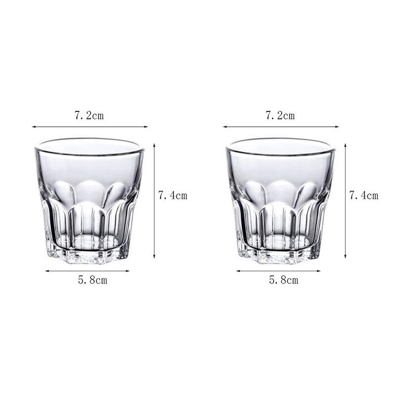 2pcs Thick Bottomed Wine Glass Household Beer Glass Whiskey Cocktail Cups Tea Beverage Mugs Glass Cup Beer Glass Christmas Gift