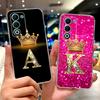 Чехол для OPPO A5 5G 2025 CPH2735 Обложка Роскошная Корона Инициалы Мягкий Прозрачный Силиконовый Задний Чехол Для Чехла Телефона OPPOA5 5G 2025