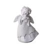 Resin Angel Statue Hug Heart Candlestick Shape Ornament Angel Sculpture Comfortable Feel Angel Ornament