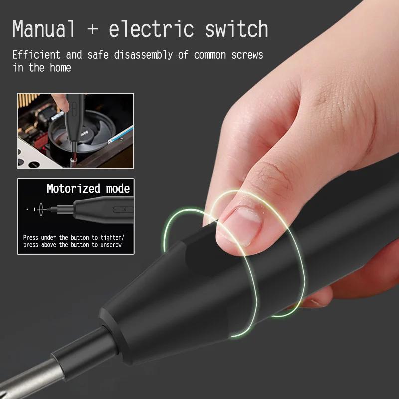 13 шт. Компактная аккумуляторная отвертка 3,6 В с USB-зарядкой, Электрическая, Портативный дизайн, Включает аккумулятор