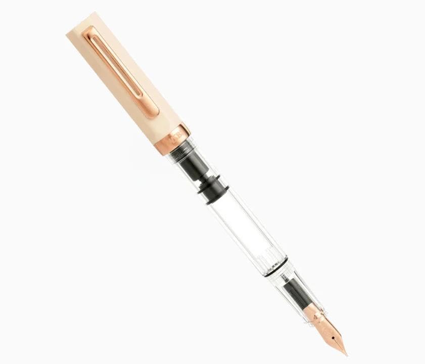 TWSBI Eco Fountain Cream Rose Piston Filling Fine Nib TW020012 Pen, Gold, System, (F),