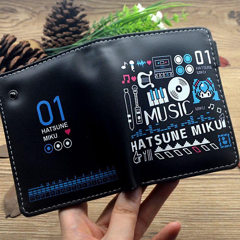 Новые аниме-фигурки Хацунэ Мику Модный кошелек из ПУ Мультяшные кожаные кошельки для мелочи Сумка Повседневная Карта Подарок на день рождения Игрушки для детей