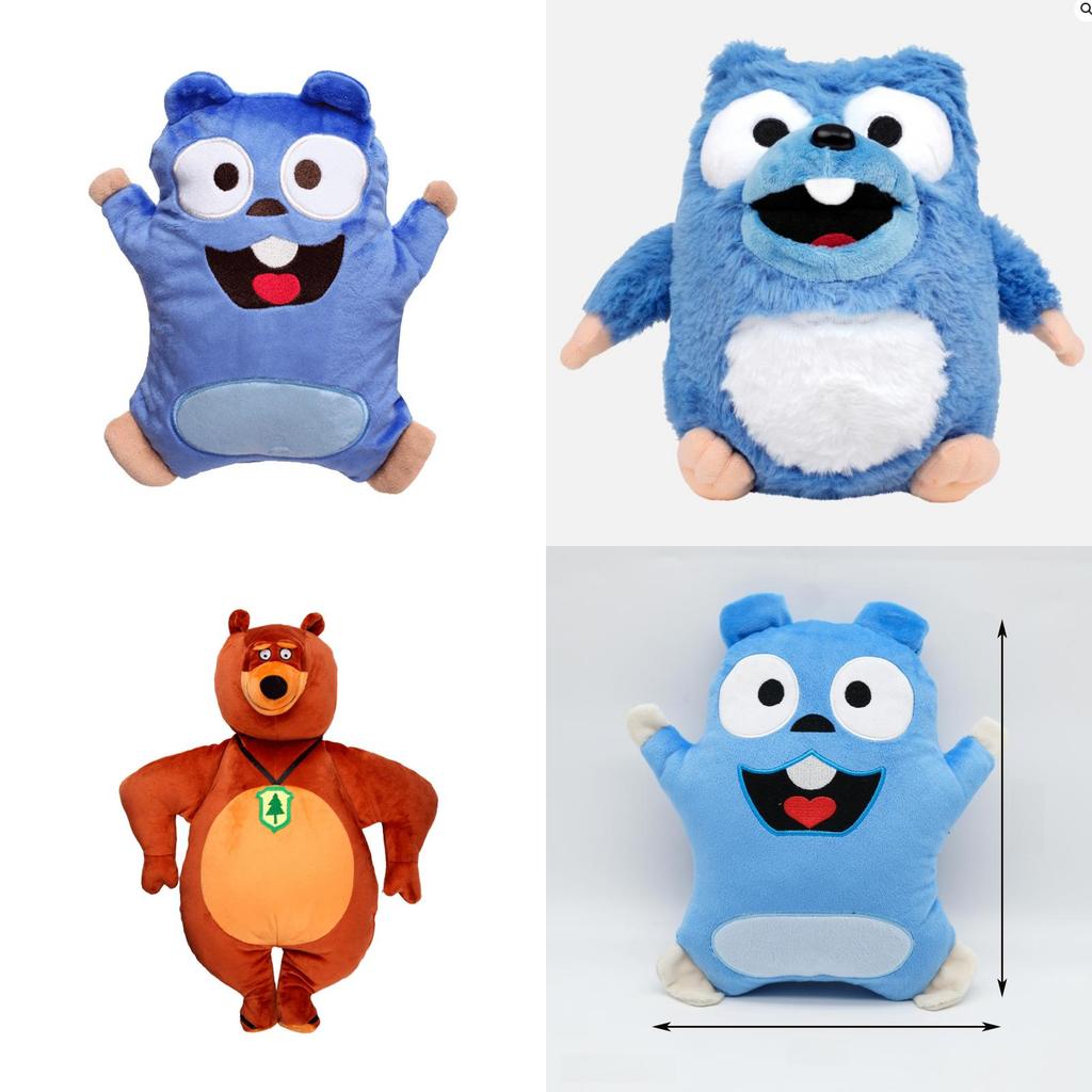 Grizzy And Lemmings Cartoon Animal Plush Doll With Pp Cotton Filling For Fans And Giftgiving