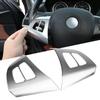 2pcs Chrome Steering Wheel Button Frame Decoration Cover Trim for X5 E70 2008‑2013