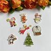 50Pcs/Bag 2-Holes Mix Christmas Star, Wood Christmas Decorative Buttons Scrapbook