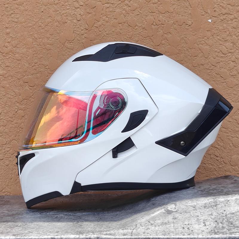 New Motorcycle Helmet Men's Face Helmet Women's Locomotive Full Helmet Summer Double Lens Universal In All Seasons