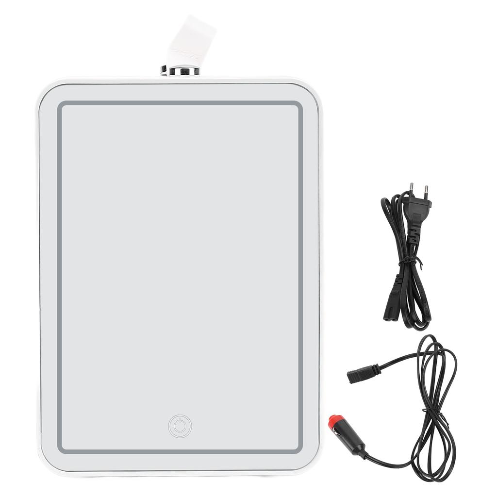 Mini Skincare Fridge with LED Mirror 3 Levels Dimmable 6L Cooler Warmer Portable Handle Makeup