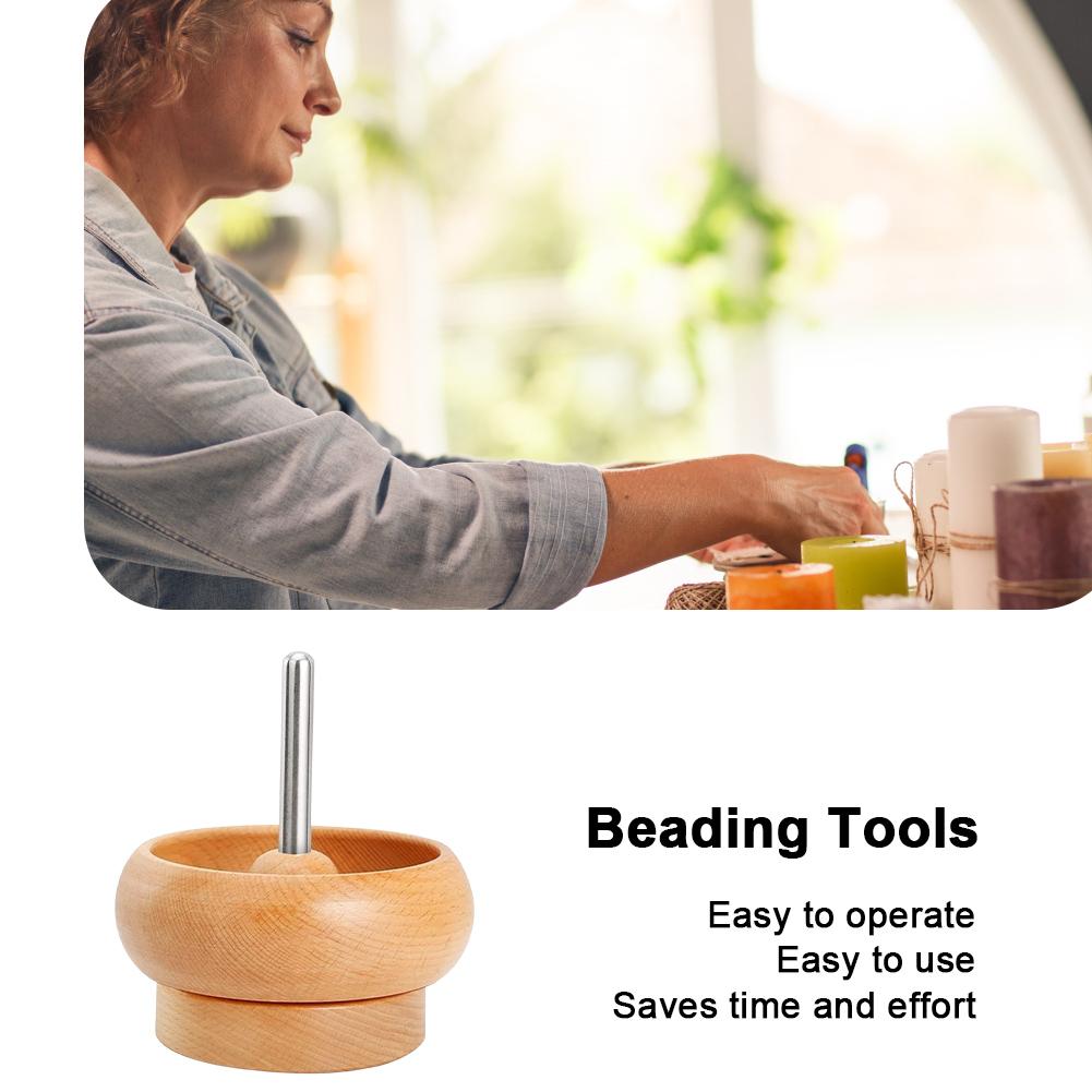 Wooden Bead Spinner Bracelet Making Wooden Bead Holder Effort Saving Quickly Beading Bowl Kit Best Gift for DIY Project