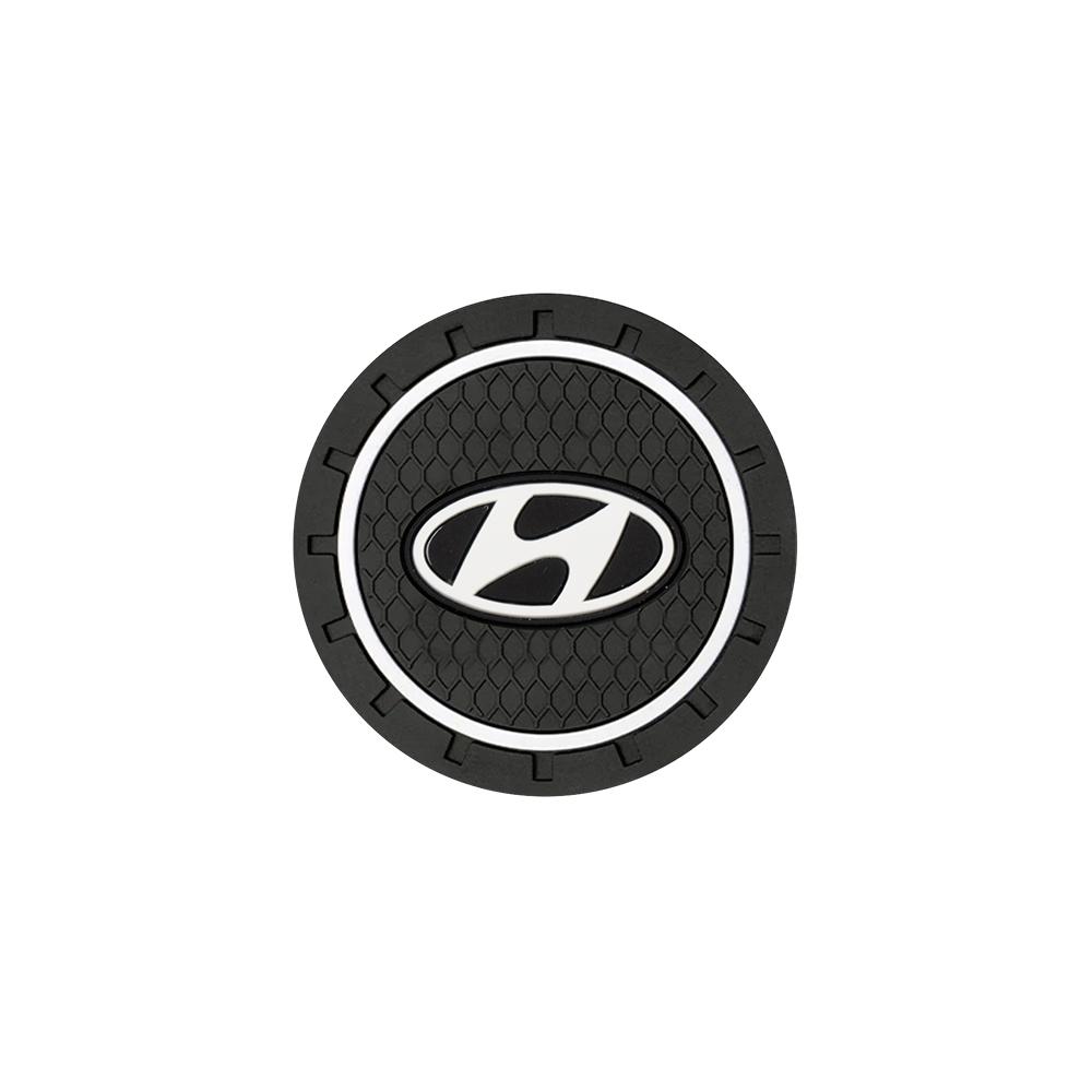 1/2Pcs Non-slip Mat Water Cup Slot Pad Car Coaster For Hyundai i20 i30 i40 Azera Sonata N Line Santafe Accent Solaris GDI Wagon HH60