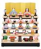 Nishikisai Sakura Hina Dolls Female Seasonal Ornament (Assembly-type Five-Tiered Display) [Male Doll 6cm, Doll 5.5cm] Hinamatsuri, Boy's Day,