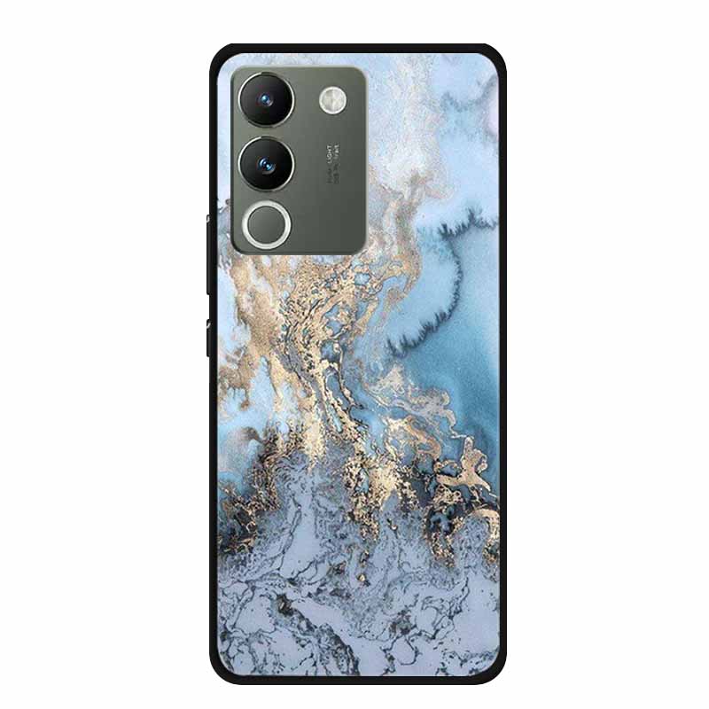 For Vivo V30 Lite 5G Case 6.67" Soft Silicone Marble TPU Phone Bag for vivo V30 Lite 5g V2314 Covers Luxury Protector V30Lite