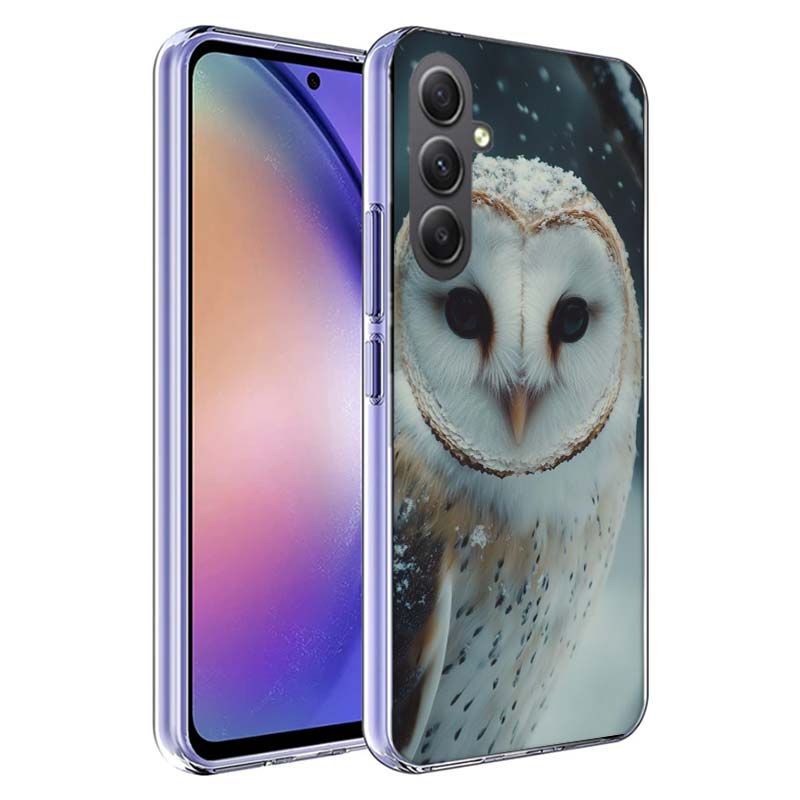 Чехол для телефона "Сова зимой" для Samsung A54 A34 A24 A14 A53 A33 A23 A13 A52S A32 A22 A12 A17 Galaxy A03S A04S A02S A42 A72 A73 A90