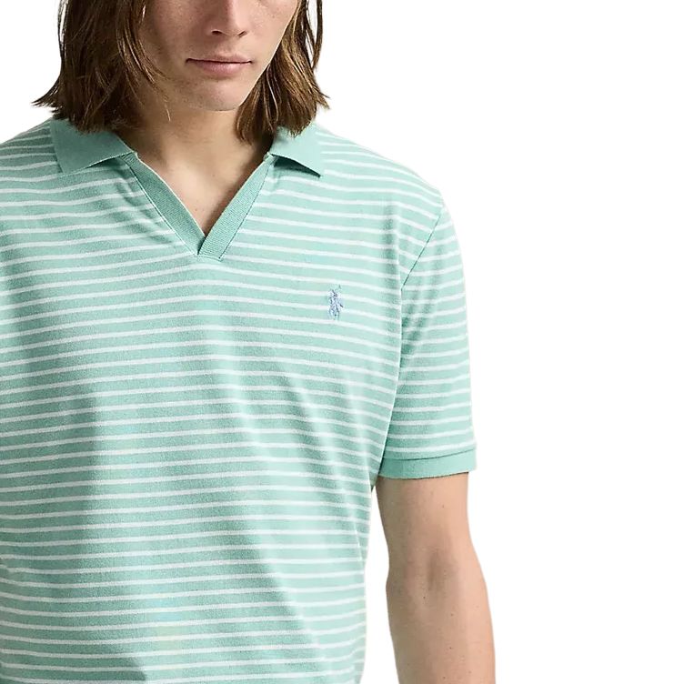 Polo Ralph Lauren Весна-Лето 25 Полоски Вышитый Логотип Футболка с коротким рукавом Мужские топы 710970111-003
