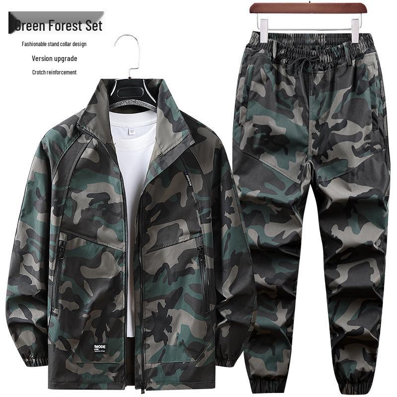 Men's Water-Repellent Camouflage Workwear: Wear-Resistant, Dirt-Resistant for Spring and Autumn Outdoor Use