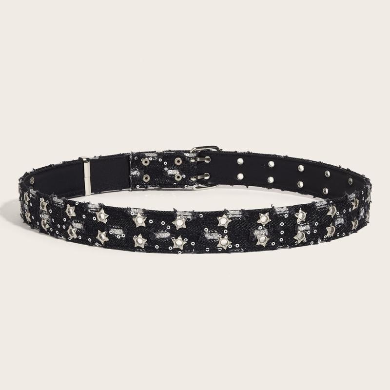 Звездная цепочка на живот для платья Цепочка-пояс для женщин Цепочка на талию Пояс с люверсами Цепочка на талию Пояс с люверсами с пайетками