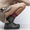 Женские ботильоны Осень 2025 Повседневные женские ботильоны Панк Готическая обувь Платформа Короткие Кожаные Женские Боевые Ботинки