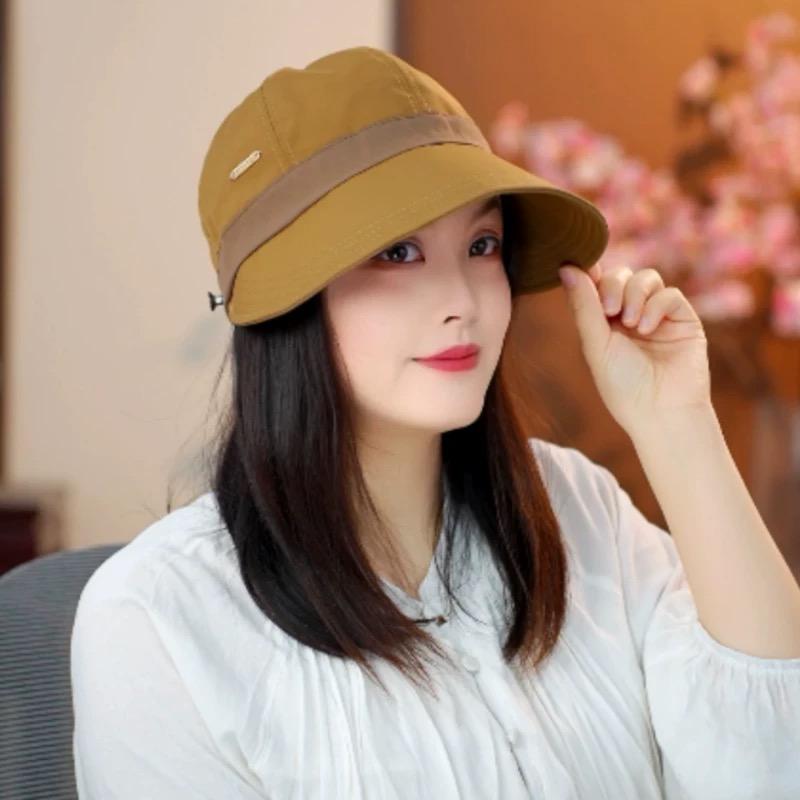 New bucket hat big brim sunscreen hat trendy color matching summer quick drying Zhao Ruth sun hat cap