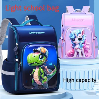 Новинка 2024 года, школьный рюкзак для учащихся начальной школы, 3D мультфильм, универсальный декомпрессионный рюкзак для защиты позвоночника, школьный рюкзак для мальчиков и девочек