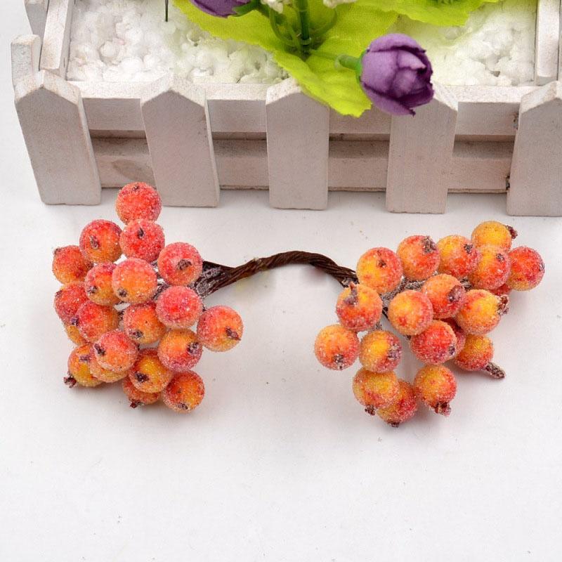 20 шт./пакет, креативная имитация пены, морозная осень, рождественские маленькие ягоды, сделай сам, украшения для волос ручной работы, аксессуары, цветочные трости, материал для венка