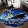 Personalized T-Titanic Round Chair Office Rug - Perfect for Mat, Office Chair & More - Ideal Gift for Birthdays and Holidays