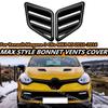 2X вентиляционное отверстие капота двигателя для Renault Megane 3 RS Clio MK4 2010-2016, жалюзи, воздухозаборник, вентиляционная крышка, крышка воздухозаборника, глянцевый черный