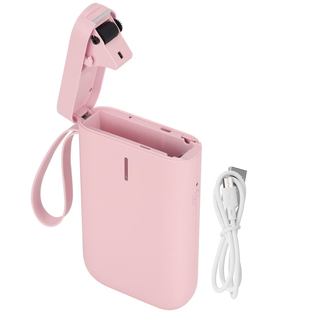 Маленький принтер этикеток, портативный бытовой портативный Bluetooth-принтер для термонаклеек(розовый )