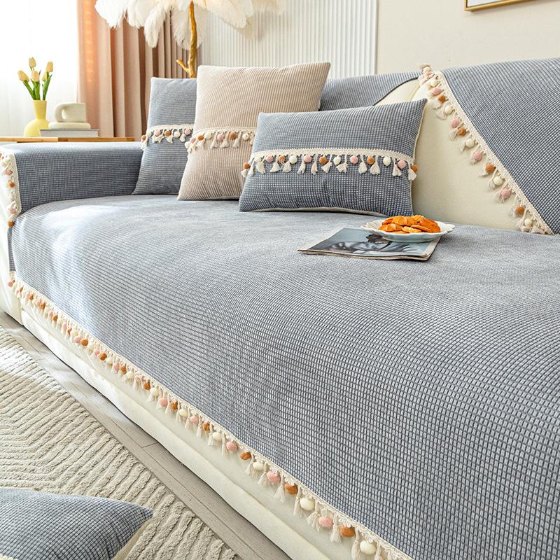 Cream Style Chenille Sofa Cushion Four Seasons Universal New Non-Slip Seat Cushions Sofa Cover Backrest Cover Towel