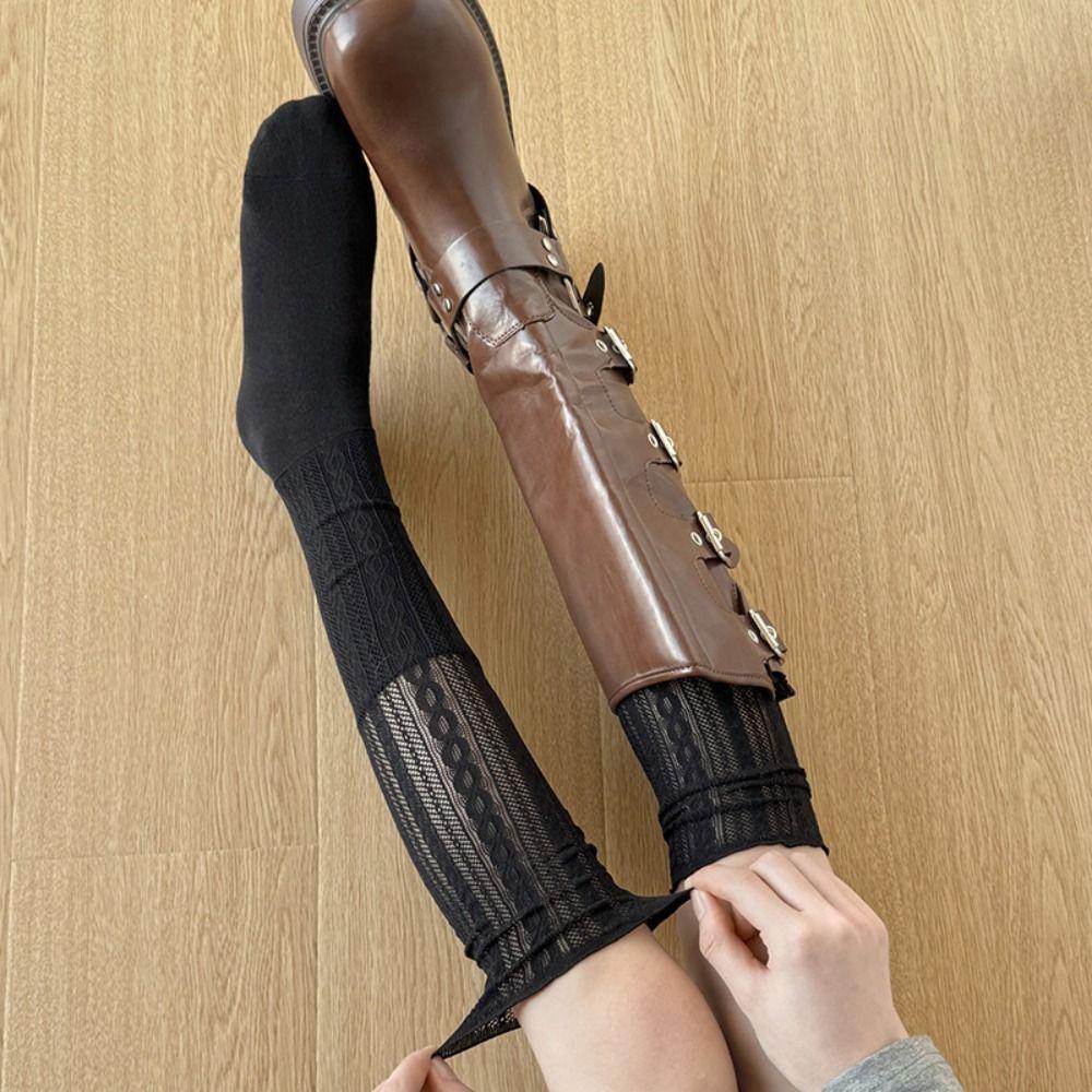 Sleeve Cover Mesh Leg Warmers Kawaii Style Boot Cuffs Thin Socks Casual Lace Leggings Women Wear