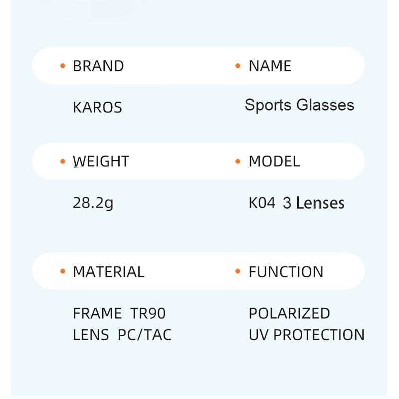 KAROS Polarized Outdoor Sports UV400 Goggles - Windproof Sunglasses for Cycling/Skiing/Driving