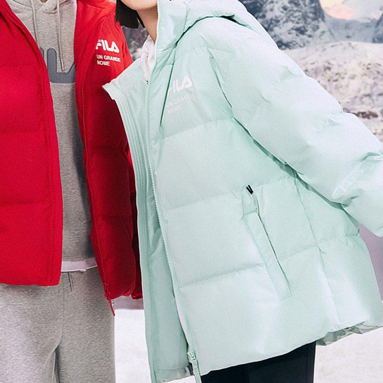 FILA WHITE Down Jacket Unisex Nile Green F11U249902FLG