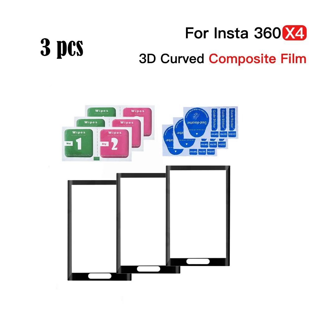 For Insta360 X4 Soft Silicone Case Lens Protect Cover Cap Screen Protector Tempered Glass Film For Insta360 X4 Camera Accessory