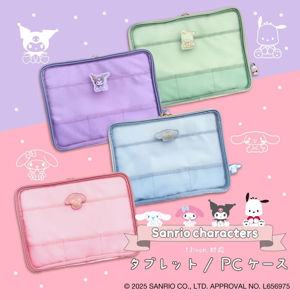 Чехол Allone с персонажами Sanrio x x Идеально подходит для переноски вашего ноутбука или Матовый материал для надежной защиты Включает отделение для хранения Милый 13-дюймовый планшет/ПК Куроми,