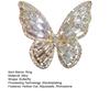 Женское кольцо в форме бабочки со стразами, регулируемое открывающееся кольцо для банкета, вечеринки, свадьбы, ювелирные изделия
